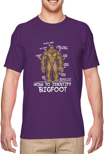 How to Identify Bigfoot-Sasquatch Real Men's Purple T-Shirts