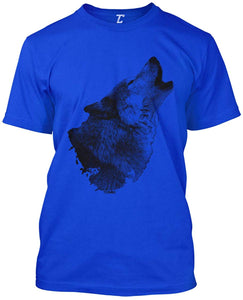 Howling Wolf-Spirit Animal Halloween Men's Royal T-Shirts