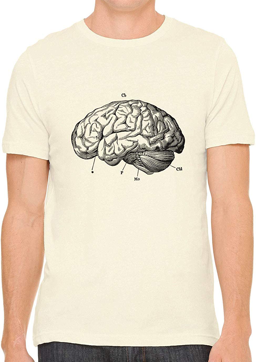 Human Brain Diagram Cotton Crewneck Unisex Nature T-Shirts