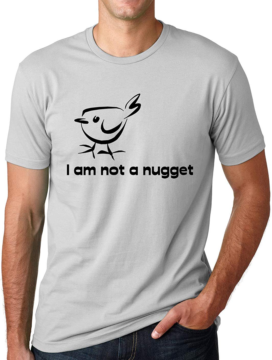 I Am Not A Nugget Funny Vegetarian Vegan Humor Gray T-Shirts