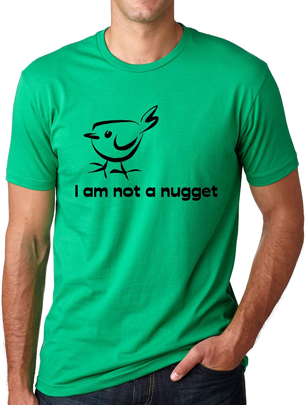 I Am Not A Nugget Funny Vegetarian Vegan Humor Green T-Shirts