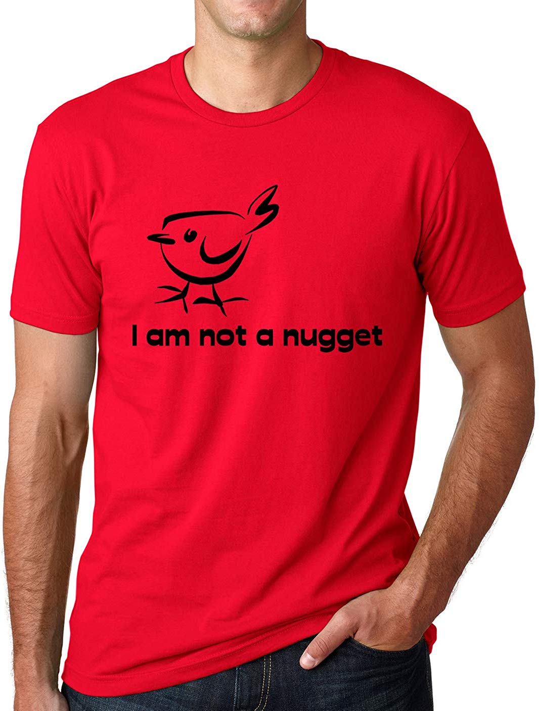 I Am Not A Nugget Funny Vegetarian Vegan Humor Red T-Shirts