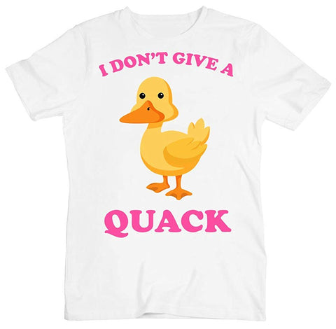 I Don't Give A Quack Cute Little Duck Men's Medium White T-Shirts