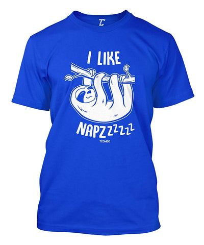 I Like Napzzzz-Sloth Sleepy Nap Chill Men's Royal T-Shirts