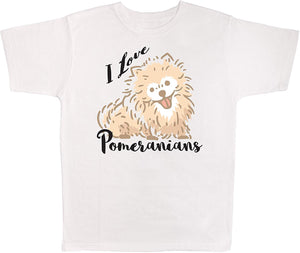 I Love Pomeranian White T-Shirts