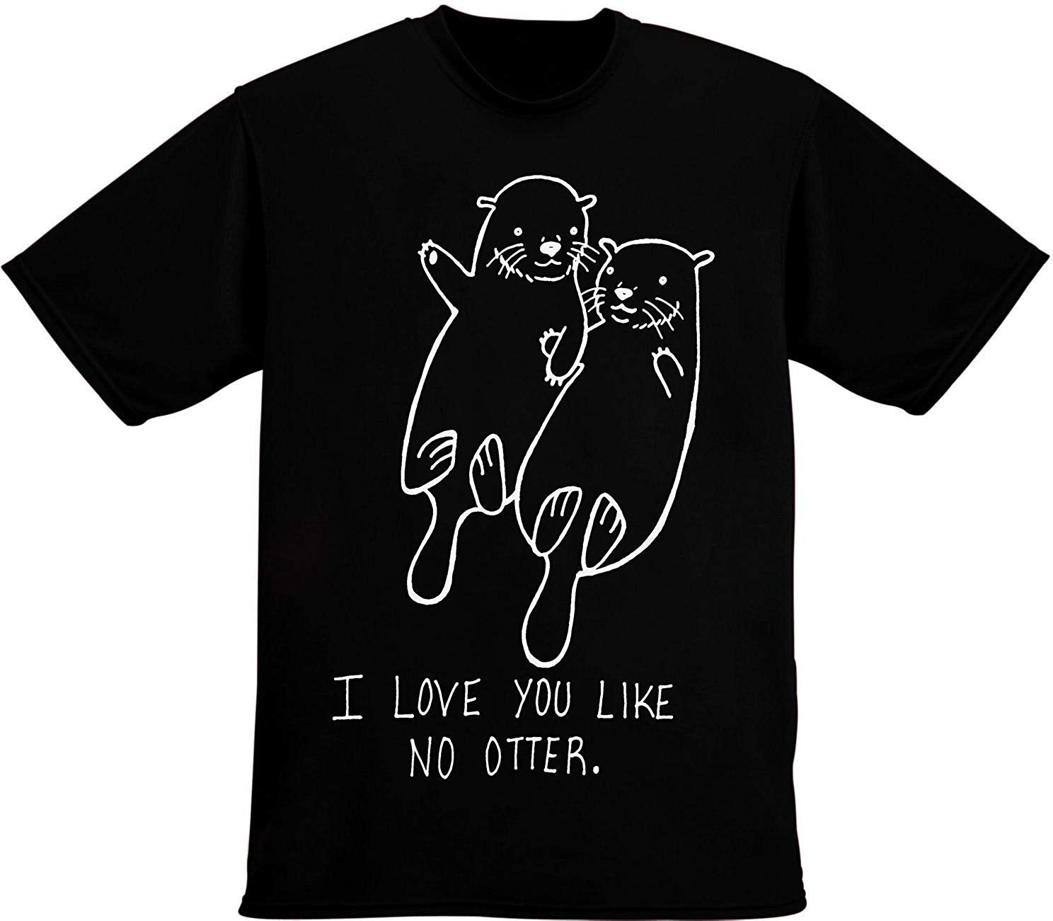 I Love You Like No Otter Men's Black T-Shirts