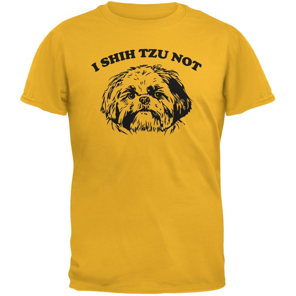 I Shih Tzu Not Gold Adult Yellow T-Shirts