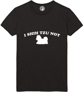 I Shih Tzu Not Printed Black T-Shirts