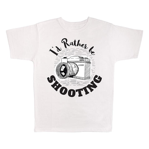 I'd Rather Be Shooting Photography White T-Shirts