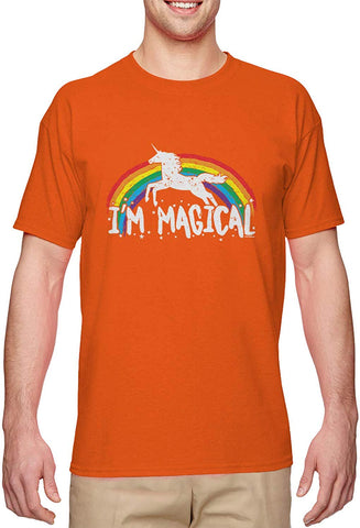 I'm Magical-Rainbow Unicorn Magic Men's Orange T-Shirts