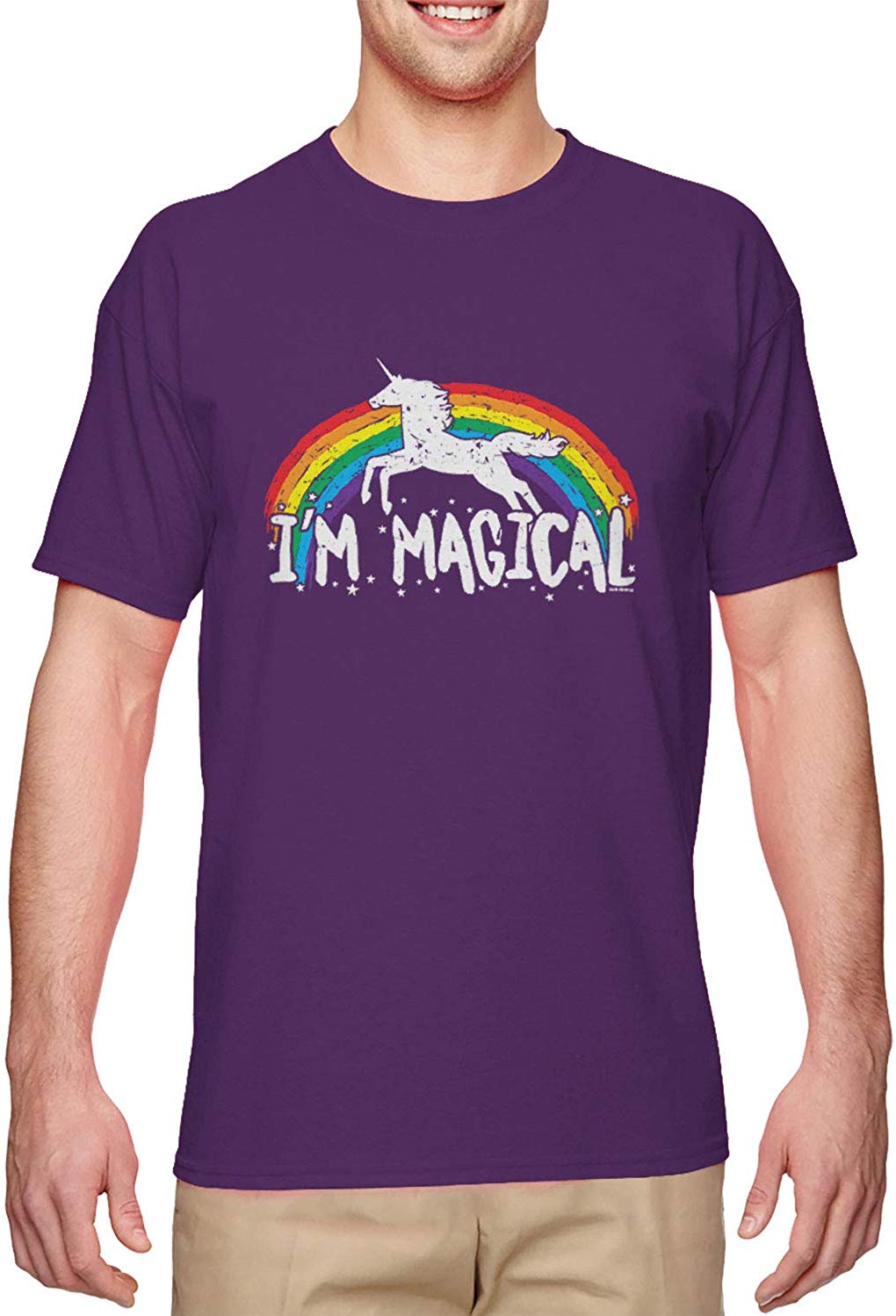 I'm Magical-Rainbow Unicorn Magic Men's Purple T-Shirts