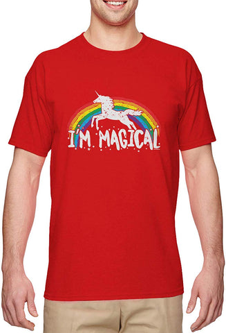 I'm Magical-Rainbow Unicorn Magic Men's Red T-Shirts