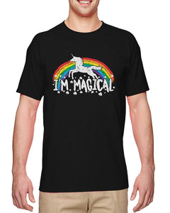 I'm Magical-St Patrick's Unicorn Rainbow Men's Black T-Shirts