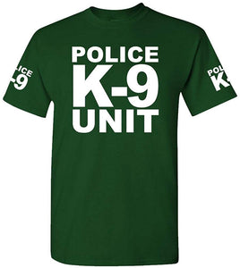 K-9 Unit Police-Law Enforcement Duty k9-Mens Cotton Green T-Shirts