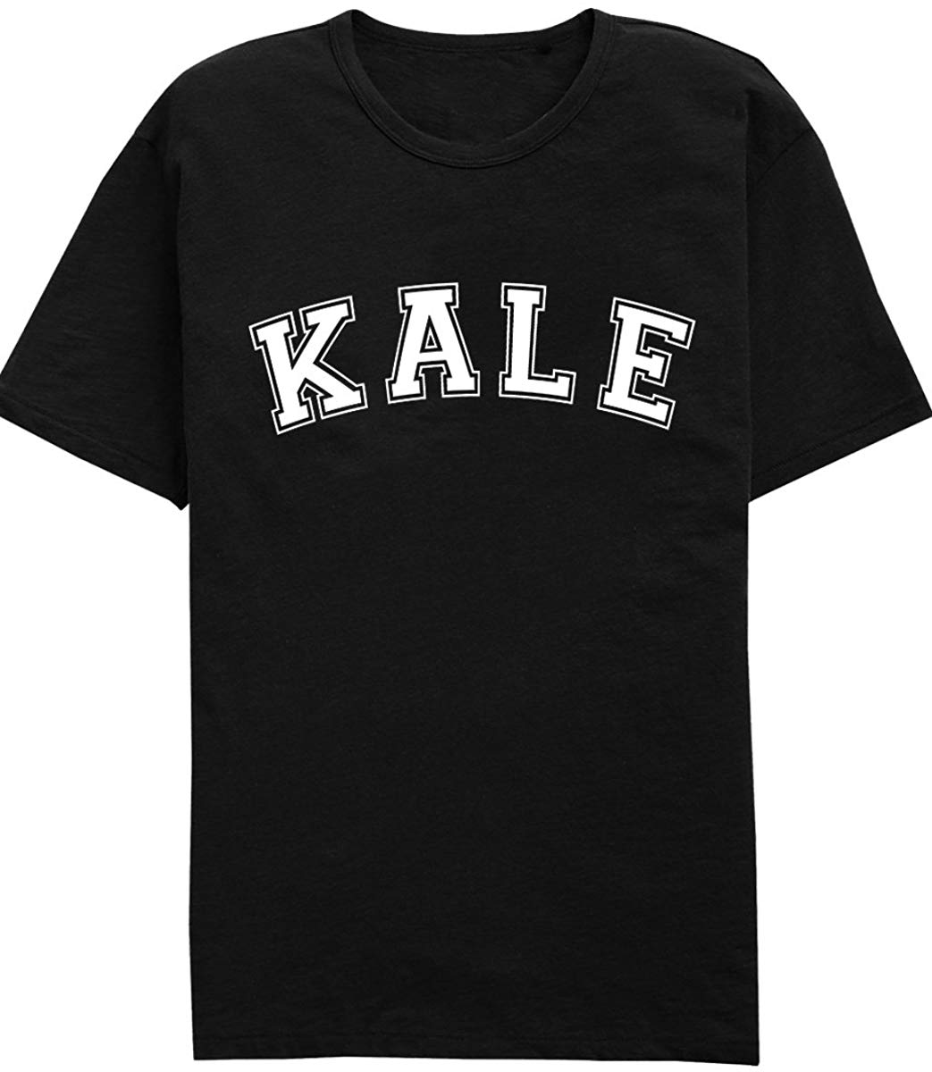 Kale Vegetarian Vegan Unisex Slogan Black T-Shirts