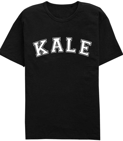 Kale Vegetarian Vegan Unisex Slogan Black T-Shirts