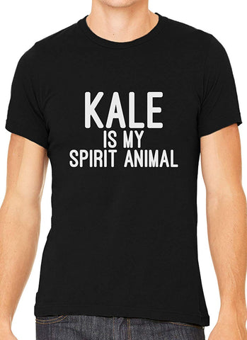 Kale is My Spirit Animal Cotton Crewneck Men Black T-Shirts