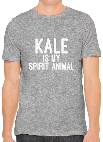 Kale is My Spirit Animal Cotton Crewneck Men Gray T-Shirts