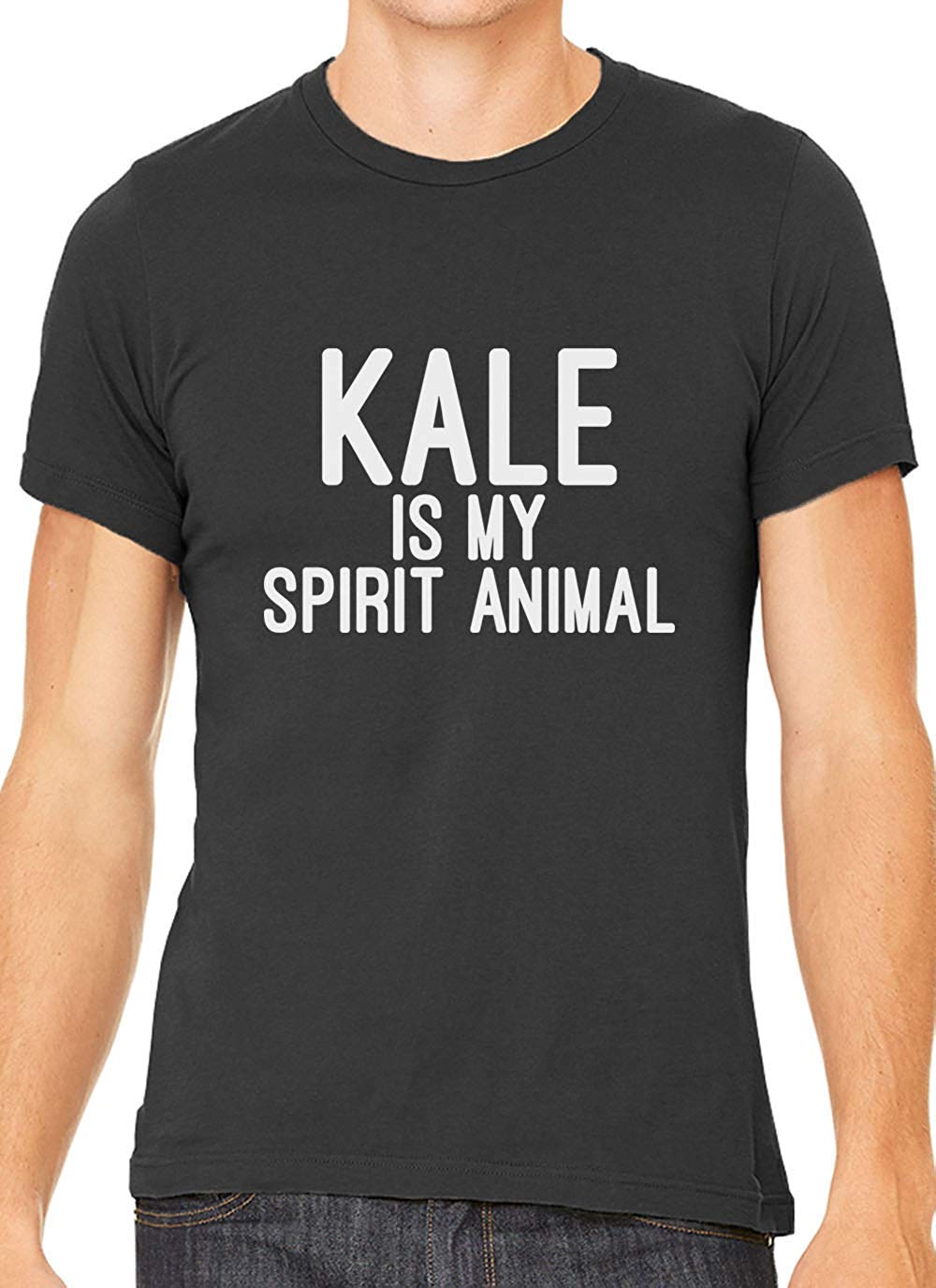 Kale is My Spirit Animal Cotton Crewneck Men Gray T-Shirts