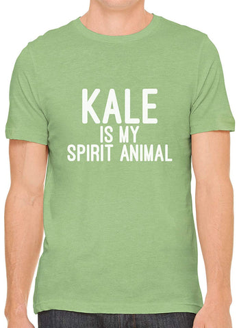 Kale is My Spirit Animal Cotton Crewneck Men Green T-Shirts