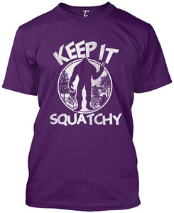 Keep It Squatchy-Bigfoot Sasquatch Men's Purple T-Shirts