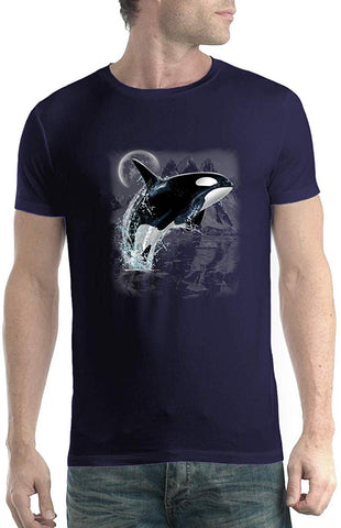 Killer Whale Wild Sea Animals Men New Blue T-Shirts