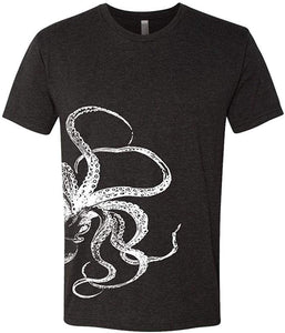 Kraken Giant Squid Octopus Titan Greek-Mens Cotton Black T-Shirts