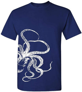 Kraken Giant Squid Octopus Titan Greek-Mens Cotton Navy T-Shirts