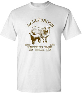 LALLYBROCH Knitting-Sheep fibers Knit-Mens Cotton White T-Shirts