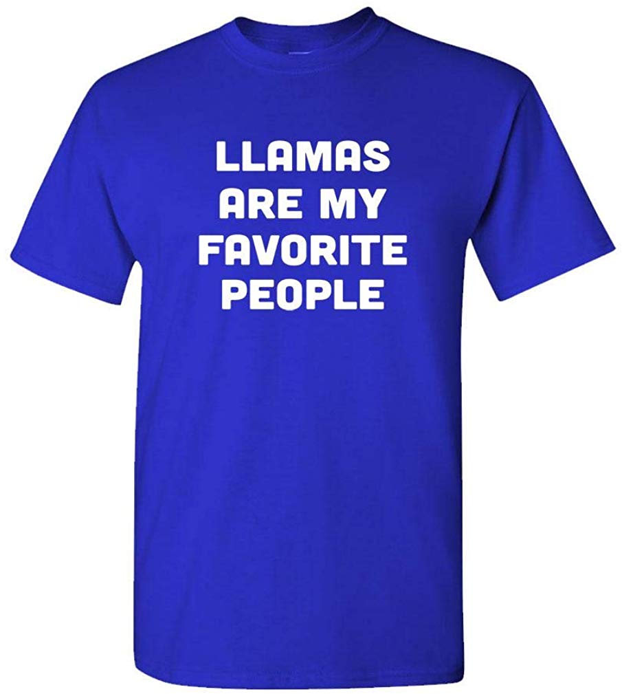 Llamas are My Favorite People-Alpaca-Mens Cotton Royal T-Shirts