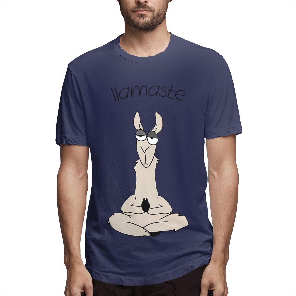 Llamaste Llama Mens Cool Short Sleeve Navy Navy T-Shirts