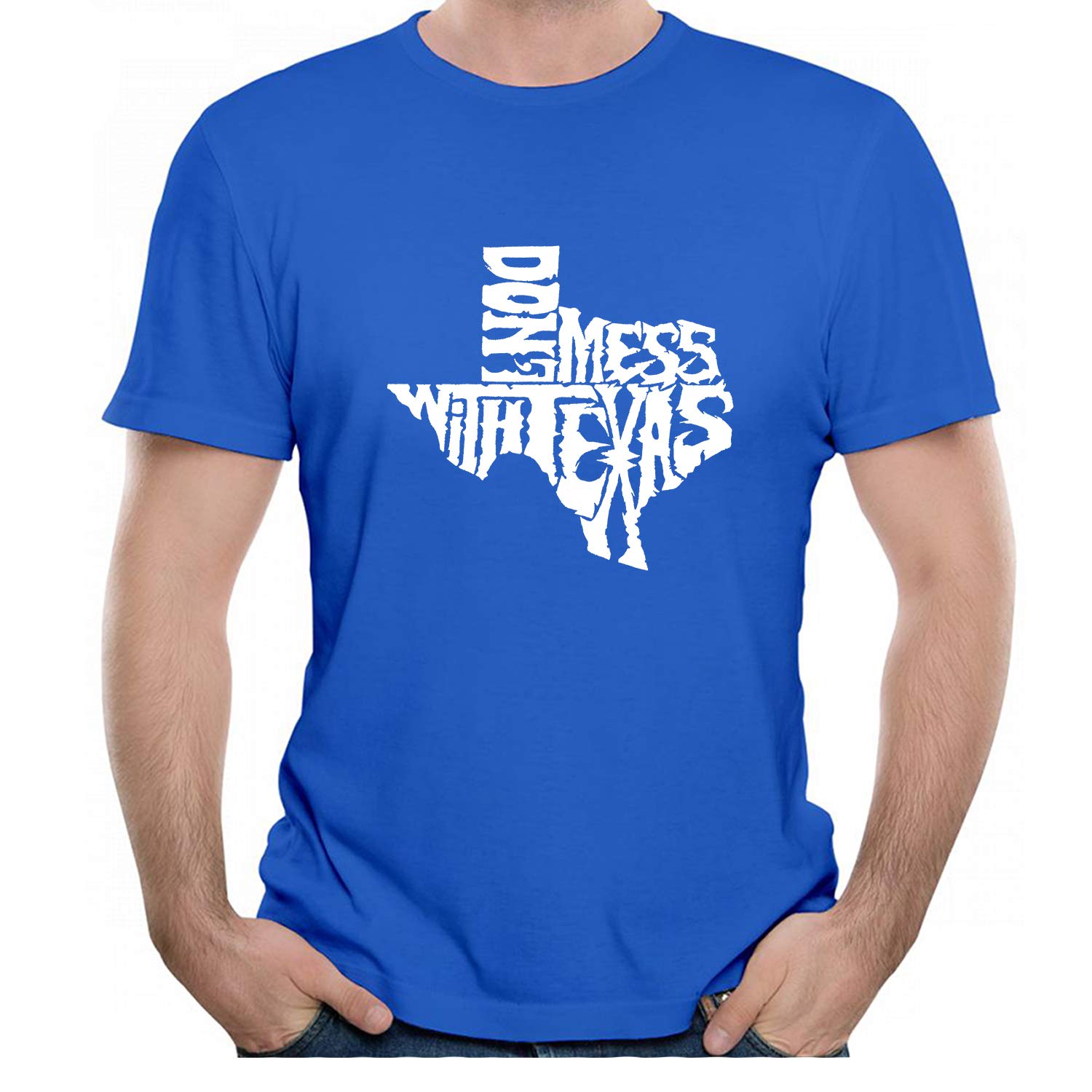 London Jets Plain Casual Graphic Mens/Unisex Crewneck Blue T-Shirts