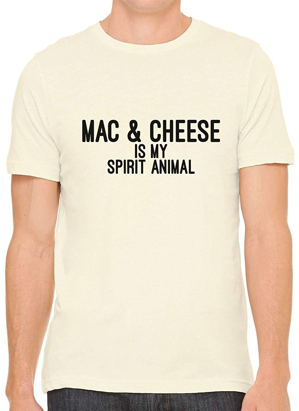 Mac and Cheese is My Spirit Animal Cotton Men Nature T-Shirts