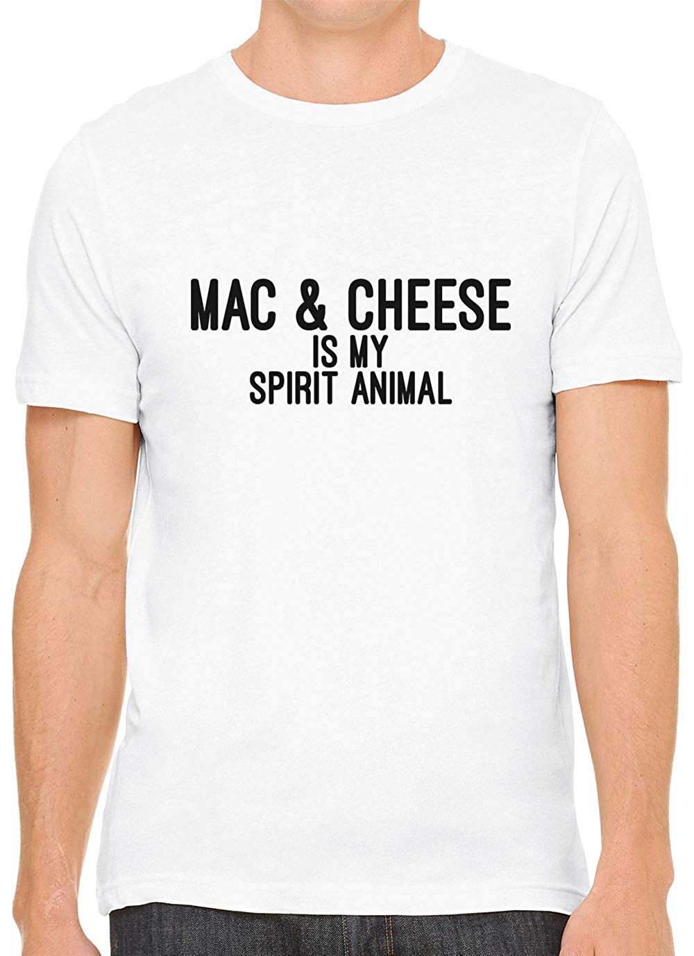 Mac and Cheese is My Spirit Animal Cotton Men White T-Shirts