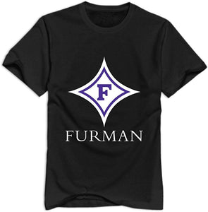 Man's Furman University 100% Cotton Black T-Shirts