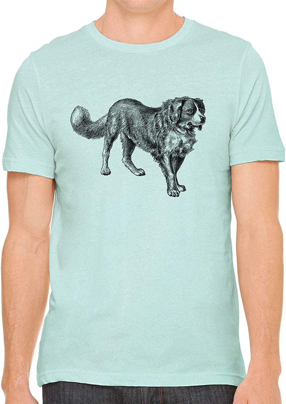 Mans Best Friend Cotton Crewneck Men Green T-Shirts