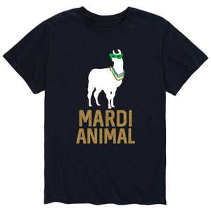 Mardi Animal Sparkle-Louisiana Mardis Gras Drinking Adult Short Sleeve Black T-Shirts