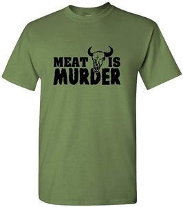 Meat is Murder-Mens Cotton Military T-Shirts