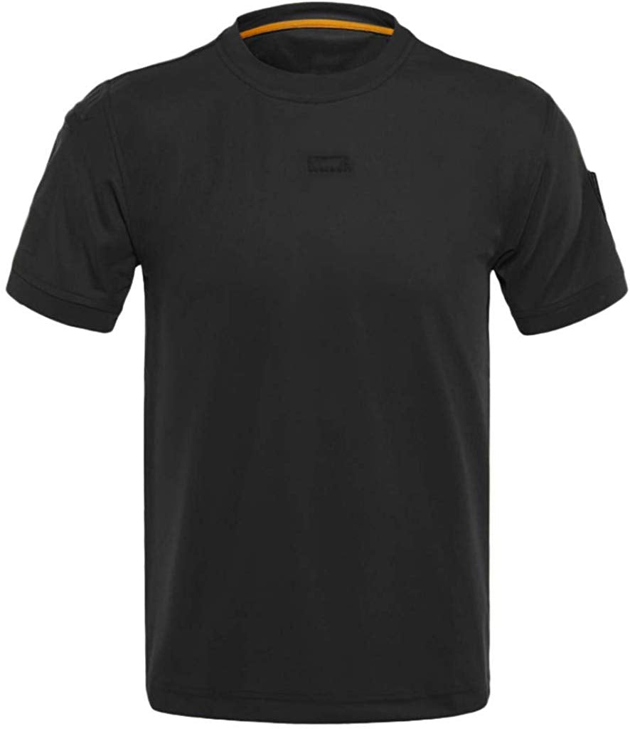 Men Sport Solid,Fineser Mens Slim Tactical Short Sleeve Casual Elastic Quick Dry Training Workout Tops Black T-Shirts