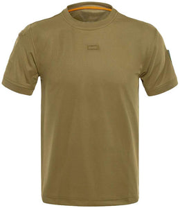 Men Sport Solid,Fineser Mens Slim Tactical Short Sleeve Casual Elastic Quick Dry Training Workout Tops Brown T-Shirts