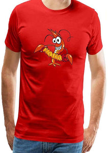 Men obster Animal Seafood Adult Short Sleeves Graphic Novelty Red T-Shirts