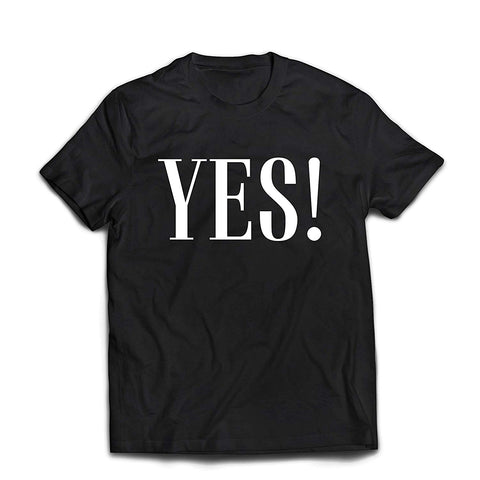 Men's A That Say Yes Sure Okay! Positive Mood Black T-Shirts