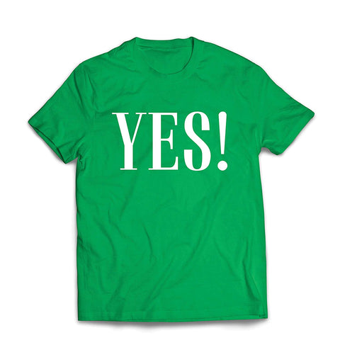 Men's A That Say Yes Sure Okay! Positive Mood Green T-Shirts