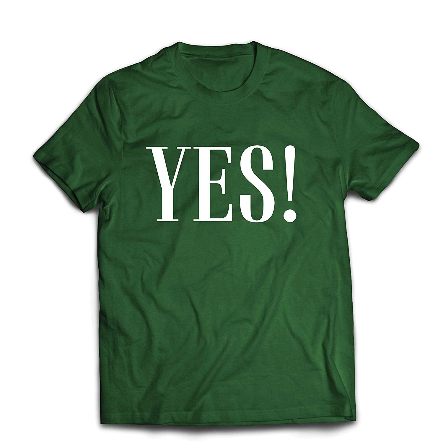 Men's A That Say Yes Sure Okay! Positive Mood Green T-Shirts