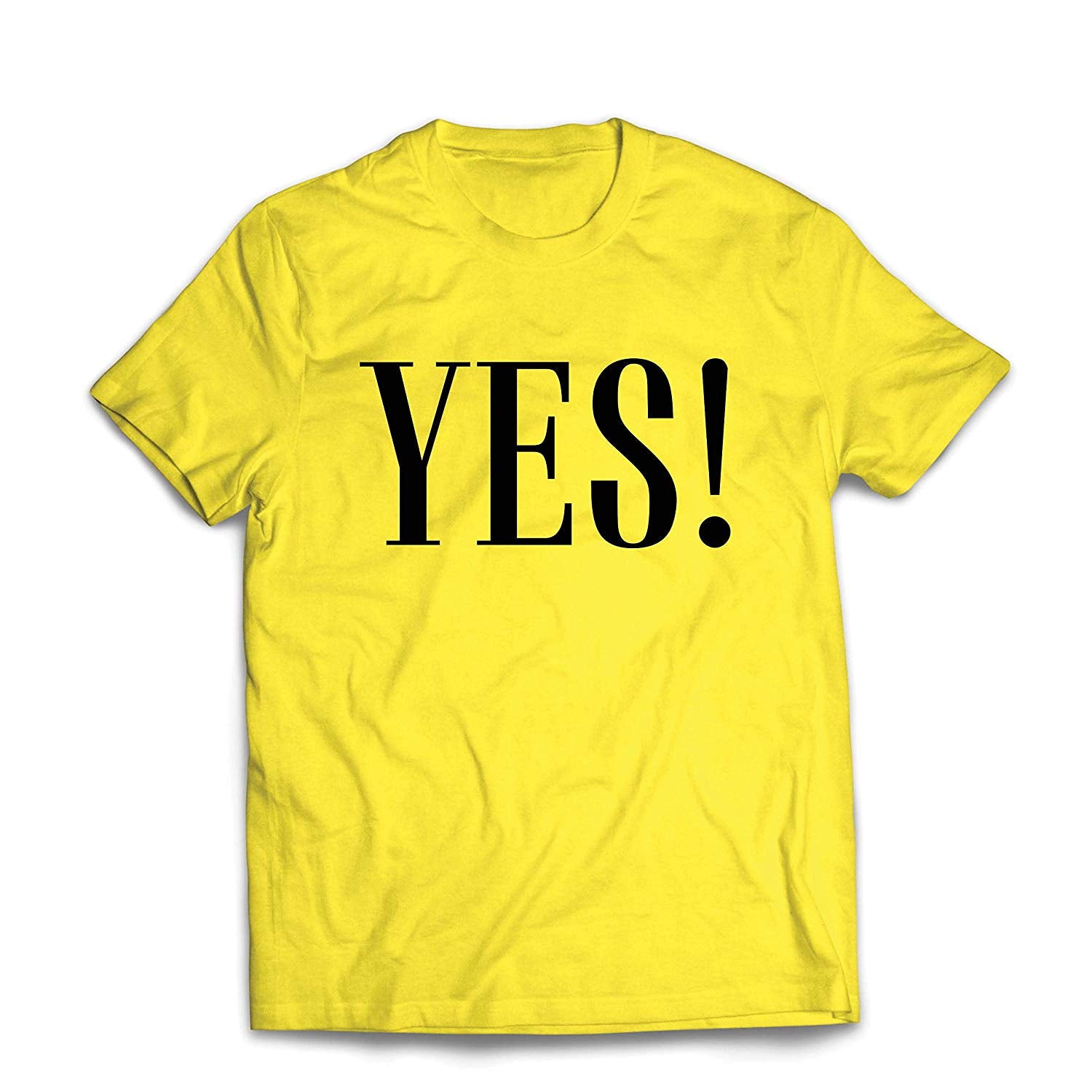 Men's A That Say Yes Sure Okay! Positive Mood Yellow T-Shirts