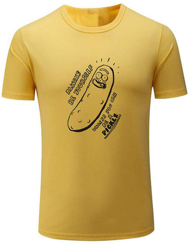 Men's Always Be Yourself Unless You Can Be A Pickle Cute Yellow T-Shirts