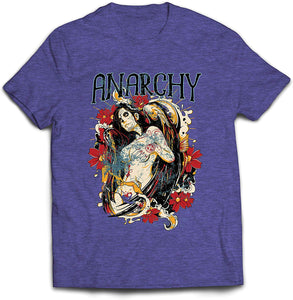 Men's Anarchy-Dia de Muertos-Day of The Dead Skull Blue T-Shirts