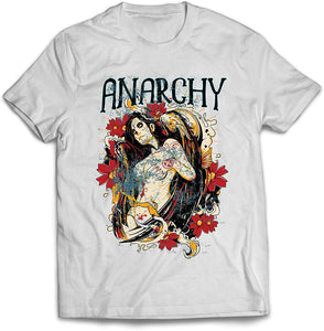 Men's Anarchy-Dia de Muertos-Day of The Dead Skull White T-Shirts