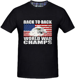 Men's Back to Back World War Champs USA Black T-Shirts