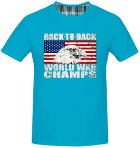 Men's Back to Back World War Champs USA Blue T-Shirts